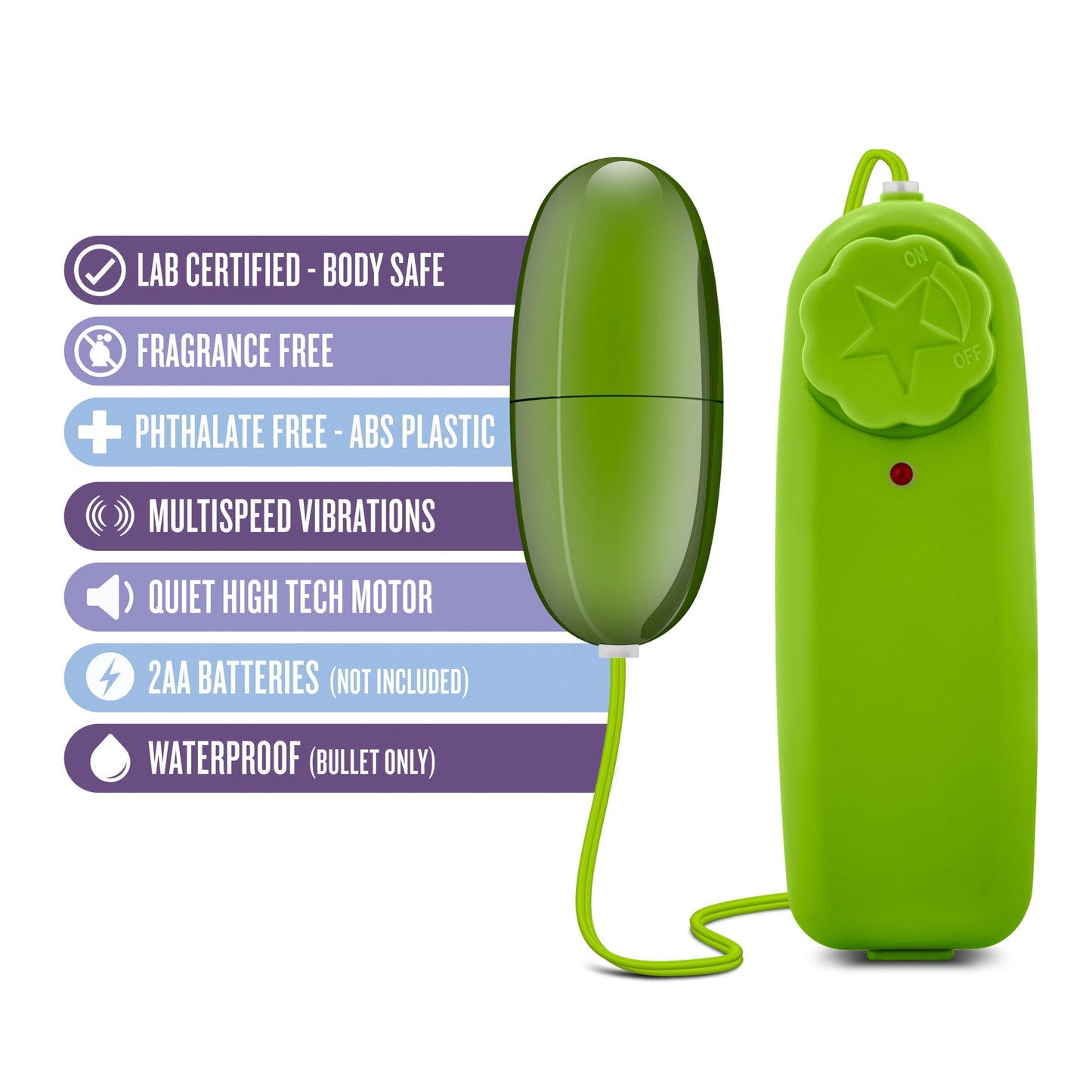 B Yours Power Bullet Lime - Powerful Waterproof Vibrator > Vibrators > Mini Vibrators - Tophatter Daily Deals