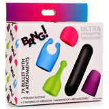Bang! Bullet Vibrator with 4 Glow-in-the-Dark Attachments, Waterproof Silicone, 7 Vibration Patterns > Vibrators > Mini Vibrators - Tophatter Daily Deals