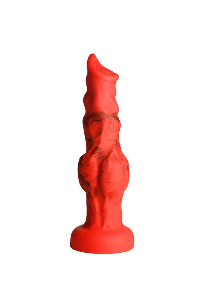 XR Brands - Creature Cocks - Fire Hound Silicone Dildo - Red - Various Sizes Sex Toy - Tophatter Daily Deals
