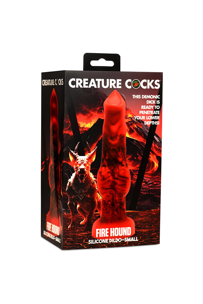 XR Brands - Creature Cocks - Fire Hound Silicone Dildo - Red - Various Sizes Sex Toy - Tophatter Daily Deals
