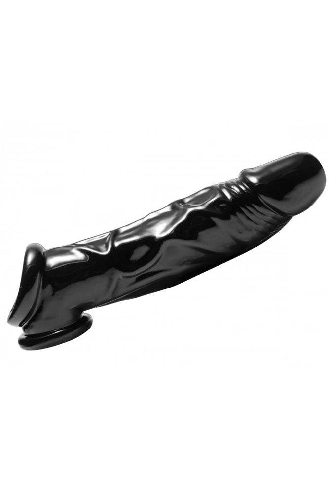 XR Brands - Master Series - Fuk Tool Penis Sheath and Ball Stretcher - Black Sex Toy - Tophatter Daily Deals