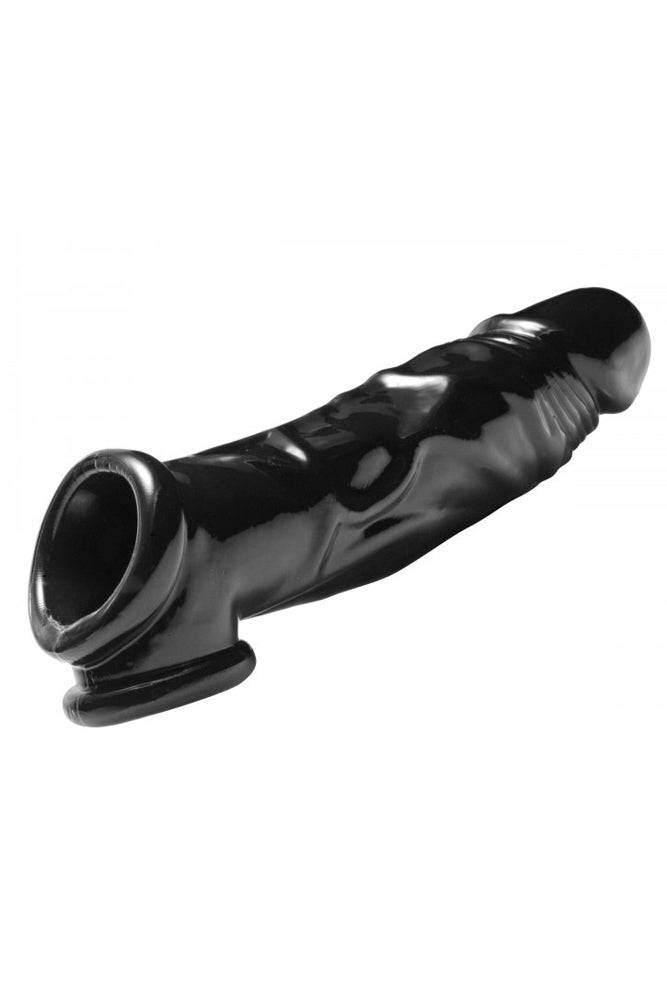 XR Brands - Master Series - Fuk Tool Penis Sheath and Ball Stretcher - Black Sex Toy - Tophatter Daily Deals