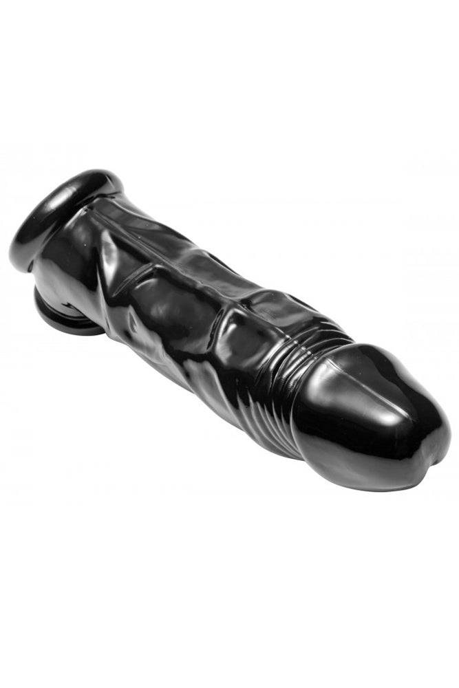 XR Brands - Master Series - Fuk Tool Penis Sheath and Ball Stretcher - Black Sex Toy - Tophatter Daily Deals