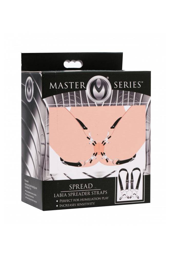 XR Brands - Master Series - Labia Spreader Straps with Clamps BDSM - Tophatter Daily Deals