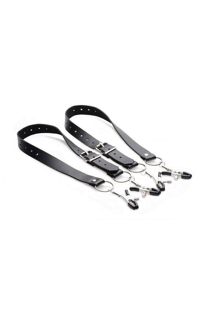 XR Brands - Master Series - Labia Spreader Straps with Clamps BDSM - Tophatter Daily Deals