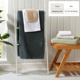 100% Cotton Woven Texture Bath Towel Set - Marbella Collection Bath - Tophatter Daily Deals