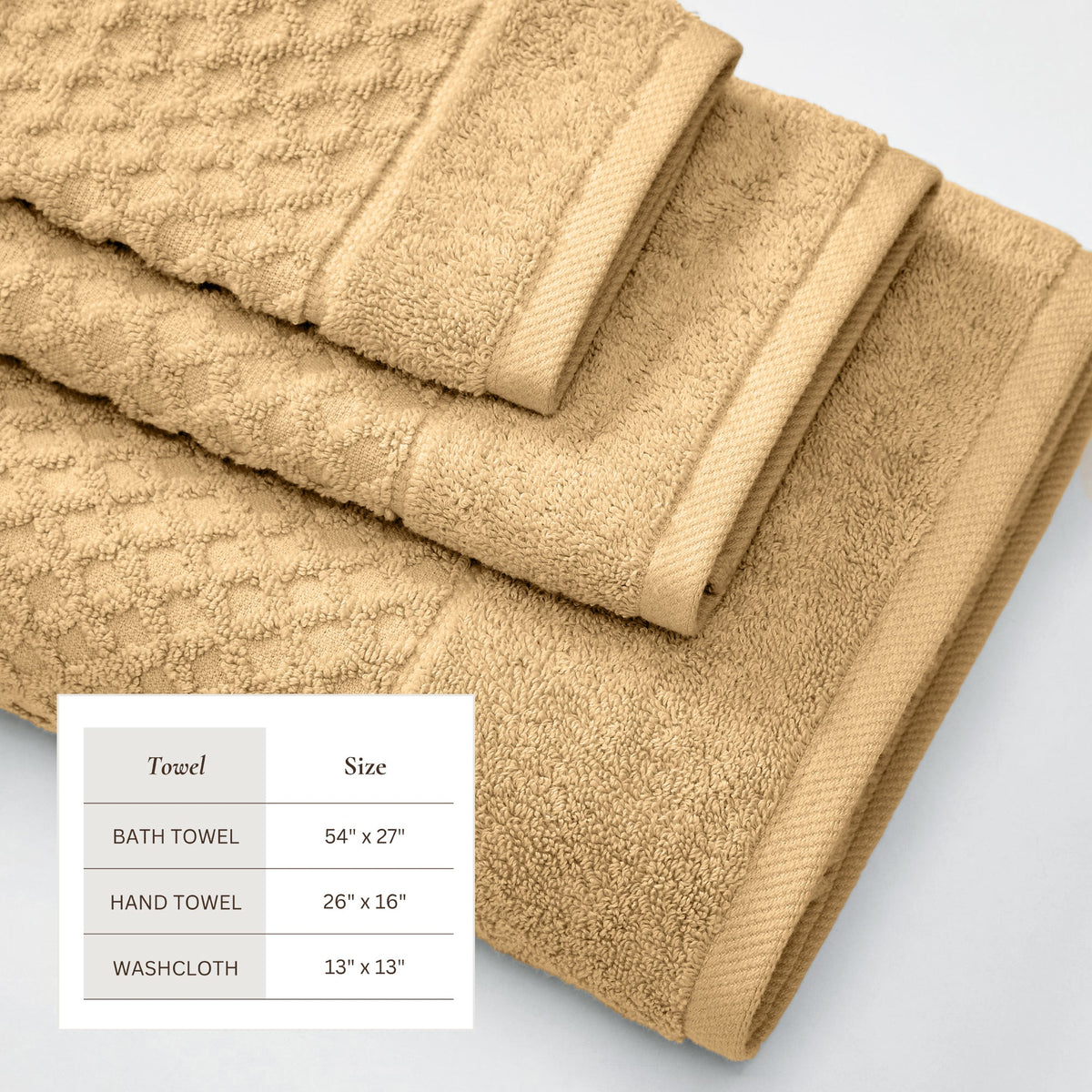 Cotton Diamond Waffle Weave Bath Towel Set - Grayson Collection Bath - Tophatter Daily Deals