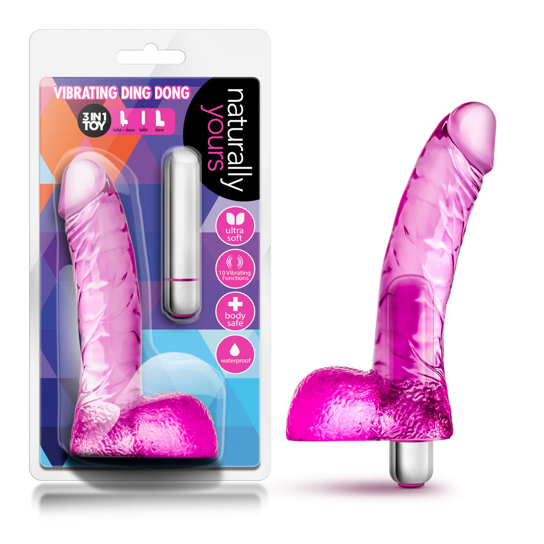 Naturally Yours Clear Vibrating 6.5" Dong > Vibrators > Realistic Vibrators - Tophatter Daily Deals