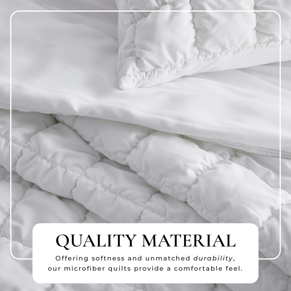 Puff Marshmallow Texture Quilt Set - Marshmallow Collection Bedding - Tophatter Daily Deals