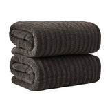 Luxury Combed Cotton Bath Towel Set - Karina Collection Bath Sheet (Pack of 2) Midnight Grey Bath - Tophatter Daily Deals