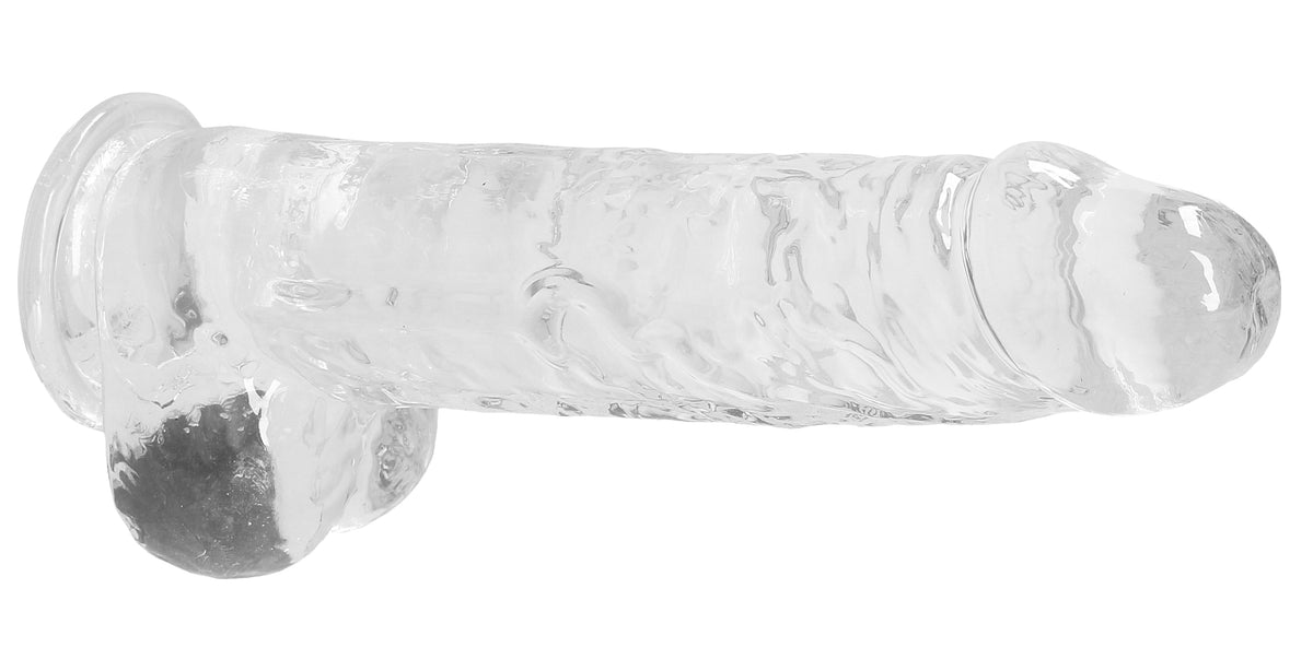 RealRock Crystal Clear 9 Inch Realistic Dildo With Balls – Body-Safe Dildo > Dildos > Realistic Dildos - Tophatter Daily Deals