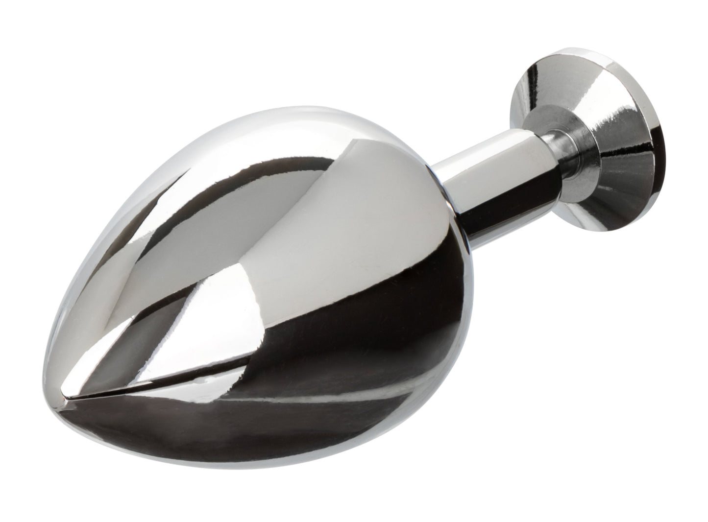 Star Fucker XL Teardrop Plug Black Silicone and Silver Metal Dual Enhancer with Sparkling Gem Accent > Anal Range > Prostate Plugs - Tophatter Daily Deals