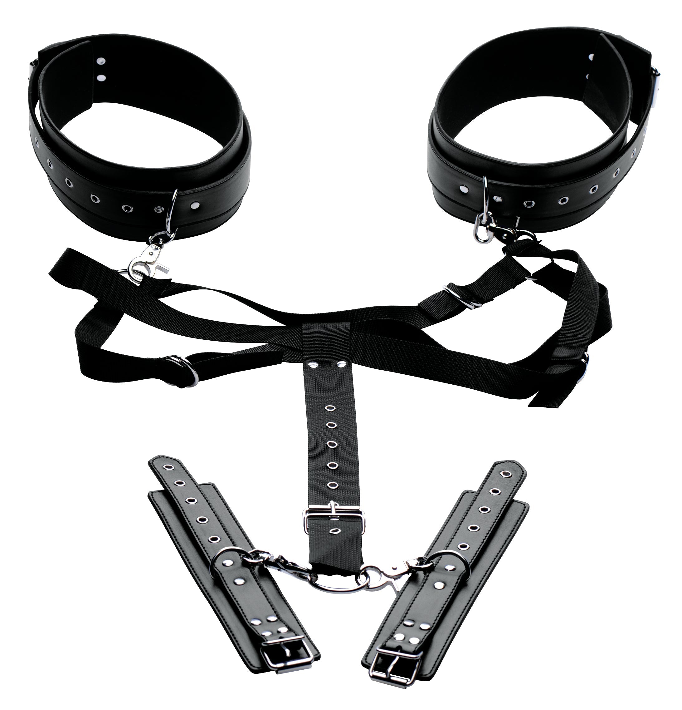 Master Series Acquire Thigh Harness and Wrist Cuffs – Restraint Set > Bondage Gear > Restraints - Tophatter Daily Deals