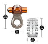 Stay Hard Vibrating Cock Ring Set With Textured Sleeve – Vibrating Cock Ring > Cock Ring > Vibrating - Tophatter Daily Deals