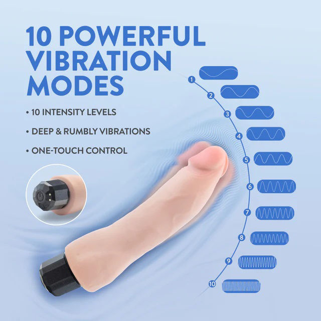 Au Naturel Vanilla Ice Bendable Vibrating Dildo Beige 8.75 Inch > Vibrators > Realistic Vibrators - Tophatter Daily Deals