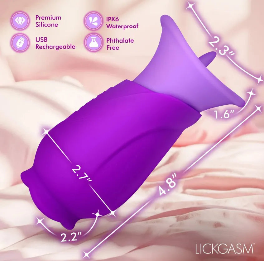 Licking Violet – Suction and Licking Vibrator with 10 Modes > Sex Toys For Ladies > Air Pulsation - Tophatter Daily Deals