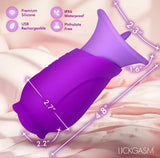 Licking Violet – Suction and Licking Vibrator with 10 Modes > Sex Toys For Ladies > Air Pulsation - Tophatter Daily Deals