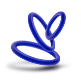 Performance Silicone Cock Ring 3 Pc Set Indigo for Stamina > Cock Ring > Sets - Tophatter Daily Deals