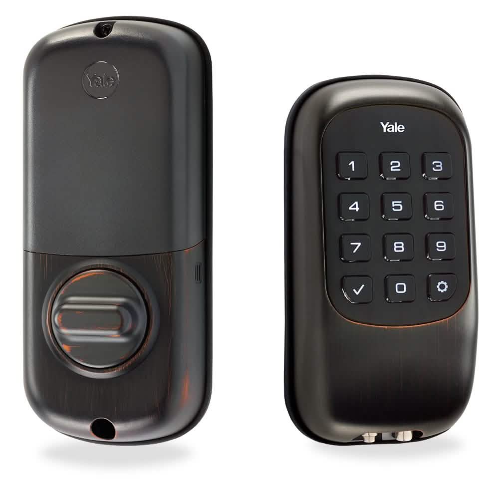 Yale YRD110ZW0BP Push Button Deadbolt Lock B1L YRD110-ZW-US with Z-Wave Smart Home & Security - Tophatter Daily Deals