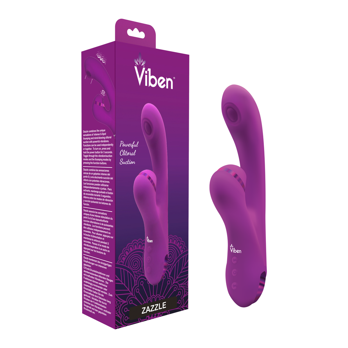 Viben Dazzle Thumping Rabbit in Berry > Vibrators > Ladies > Rabbit - Tophatter Daily Deals