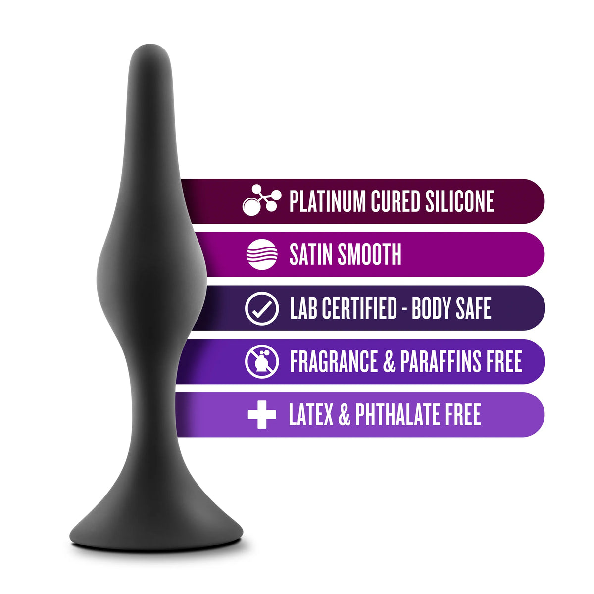 Luxe Beginner Plug Small – Comfortable Tapered Tip Butt Plug > Anal Range > Butt Plugs - Tophatter Daily Deals