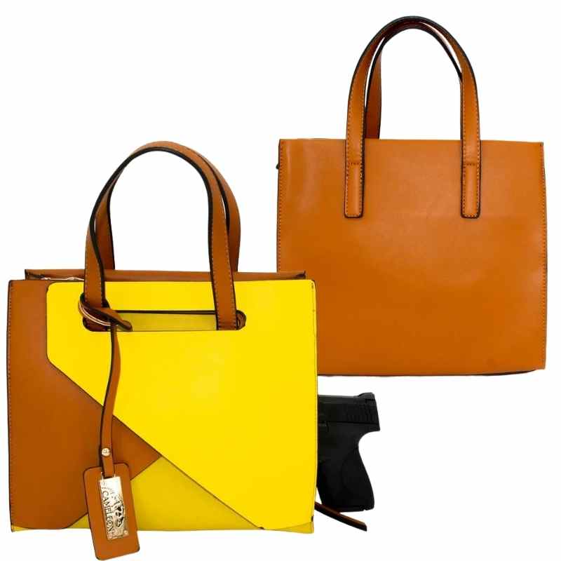 Cameleon® Mia Conceal Carry Handbag with Crossbody Strap Handgun Purses - Tophatter Daily Deals