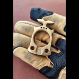 2022 Scarab Tactical Single Finger Knuckles Brass Stonewash Brass Knuckles - Tophatter Daily Deals