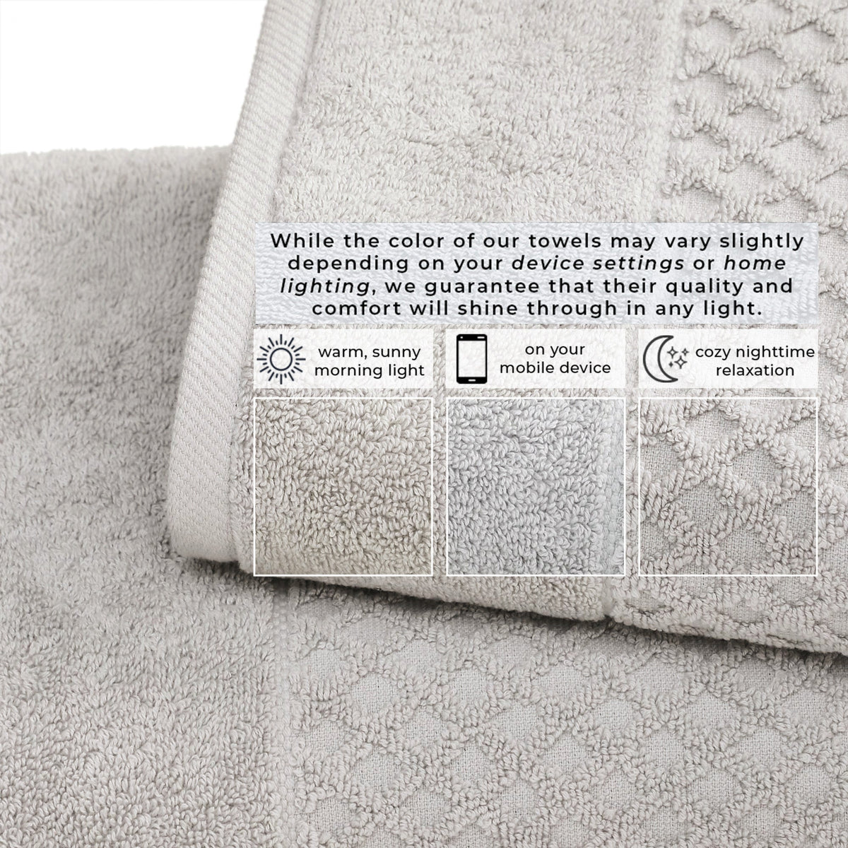 Cotton Diamond Waffle Weave Bath Towel Set - Grayson Collection Bath - Tophatter Daily Deals
