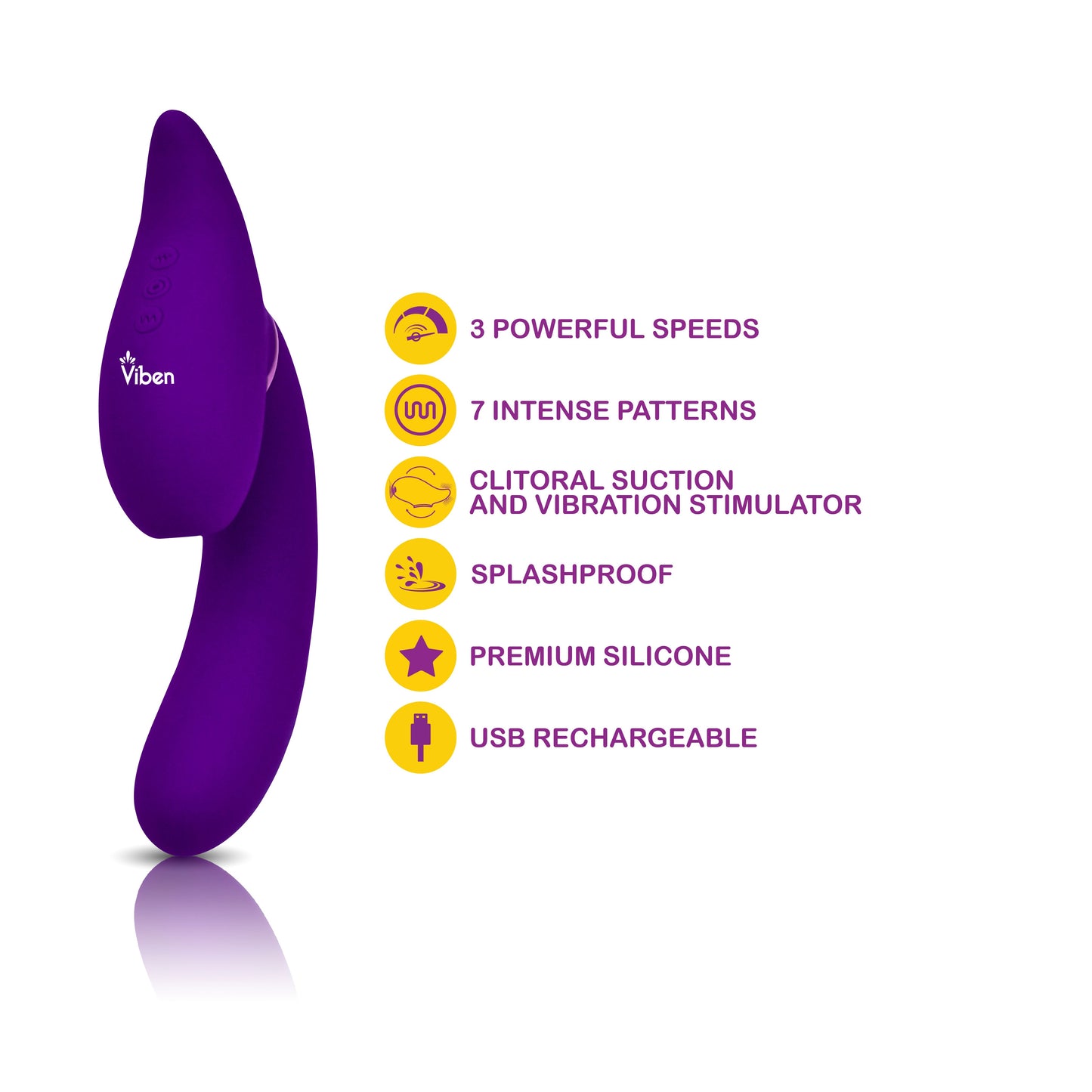 Symphony 21 Mode Swivel Suction Head Triple Motor Vibrator > Vibrators > Ladies > Rabbit - Tophatter Daily Deals