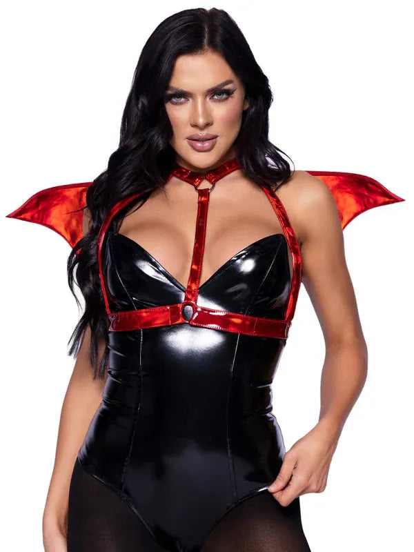 Leg Avenue Devil Wing Body Harness – Adjustable Vinyl Body Harness > Clothes > Costumes > Womens - Tophatter Daily Deals