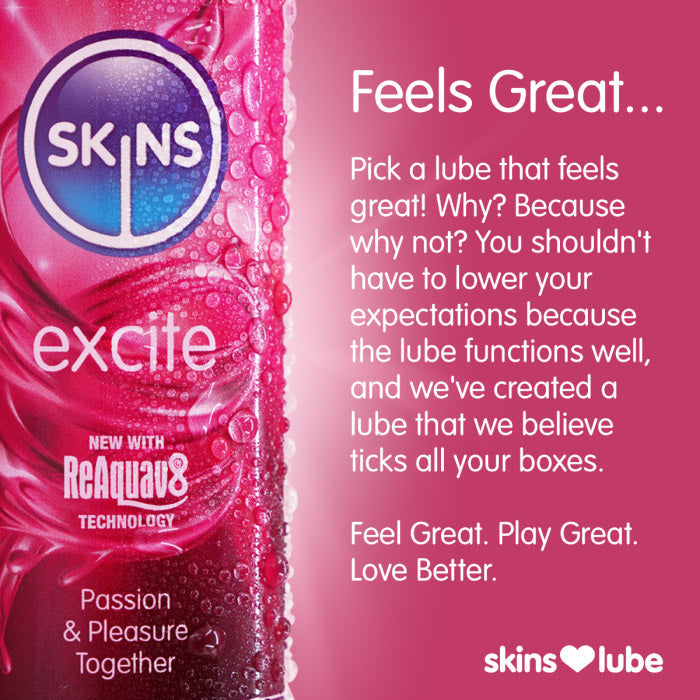 Skins Excite Tingling Water-Based Lubricant – 4.4oz Personal Lubricant > Lube > Water Based - Tophatter Daily Deals