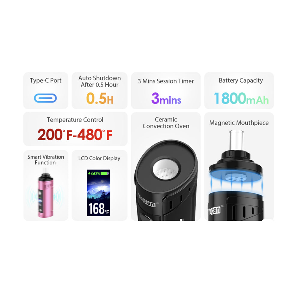 Yocan HIT 2 Dry Herb Vaporizer Vaporizers - Tophatter Daily Deals