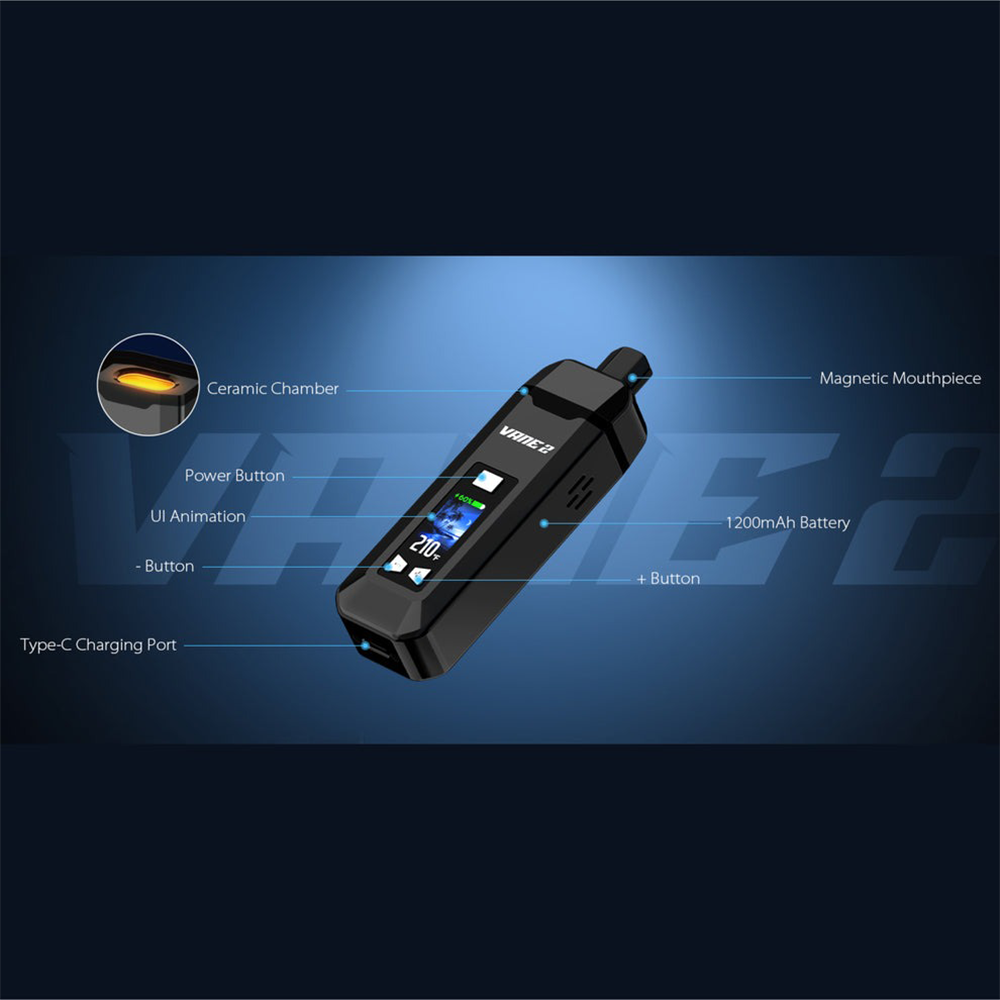 Yocan Vane 2 Dry Herb Vaporizer Vaporizers - Tophatter Daily Deals