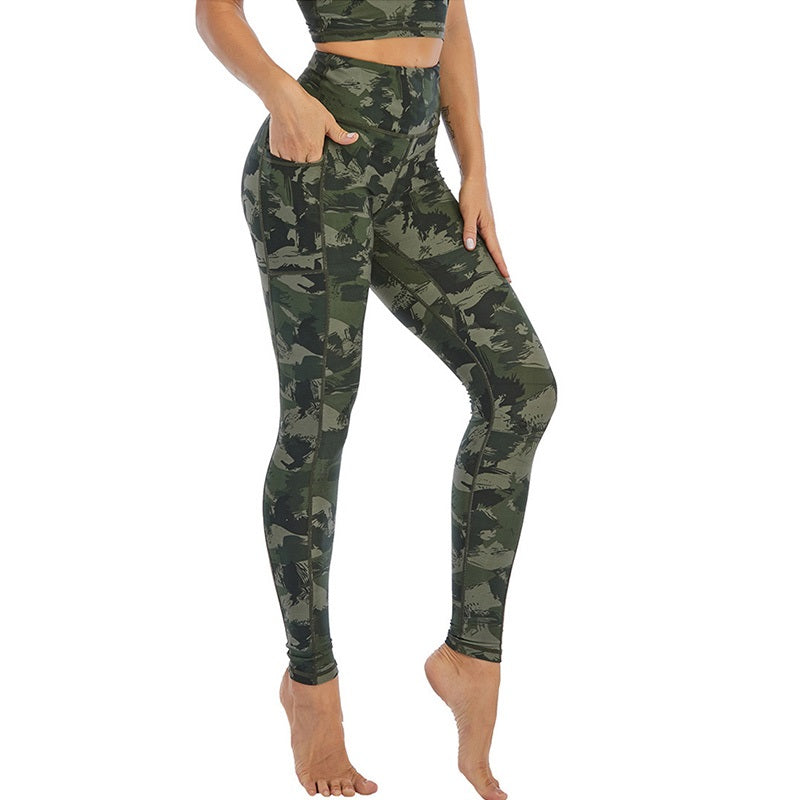 Yoga Pants Sports Camouflage Leggings Leggings - Tophatter Daily Deals