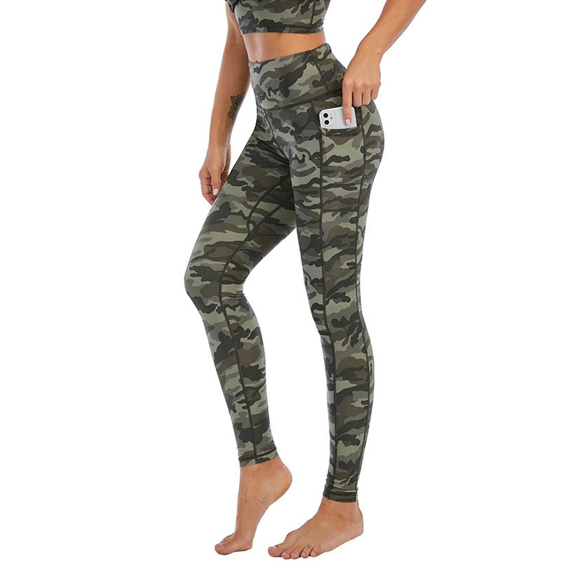 Yoga Pants Sports Camouflage Leggings Leggings - Tophatter Daily Deals