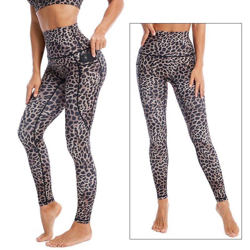 Yoga Pants Sports Camouflage Leggings Brown Leopard Leggings - Tophatter Daily Deals