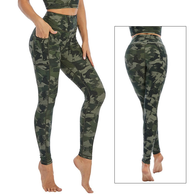 Yoga Pants Sports Camouflage Leggings Jungle Camouflage Leggings - Tophatter Daily Deals