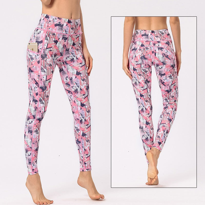 Yoga Pants Sports Camouflage Leggings Pink Camouflage Leggings - Tophatter Daily Deals