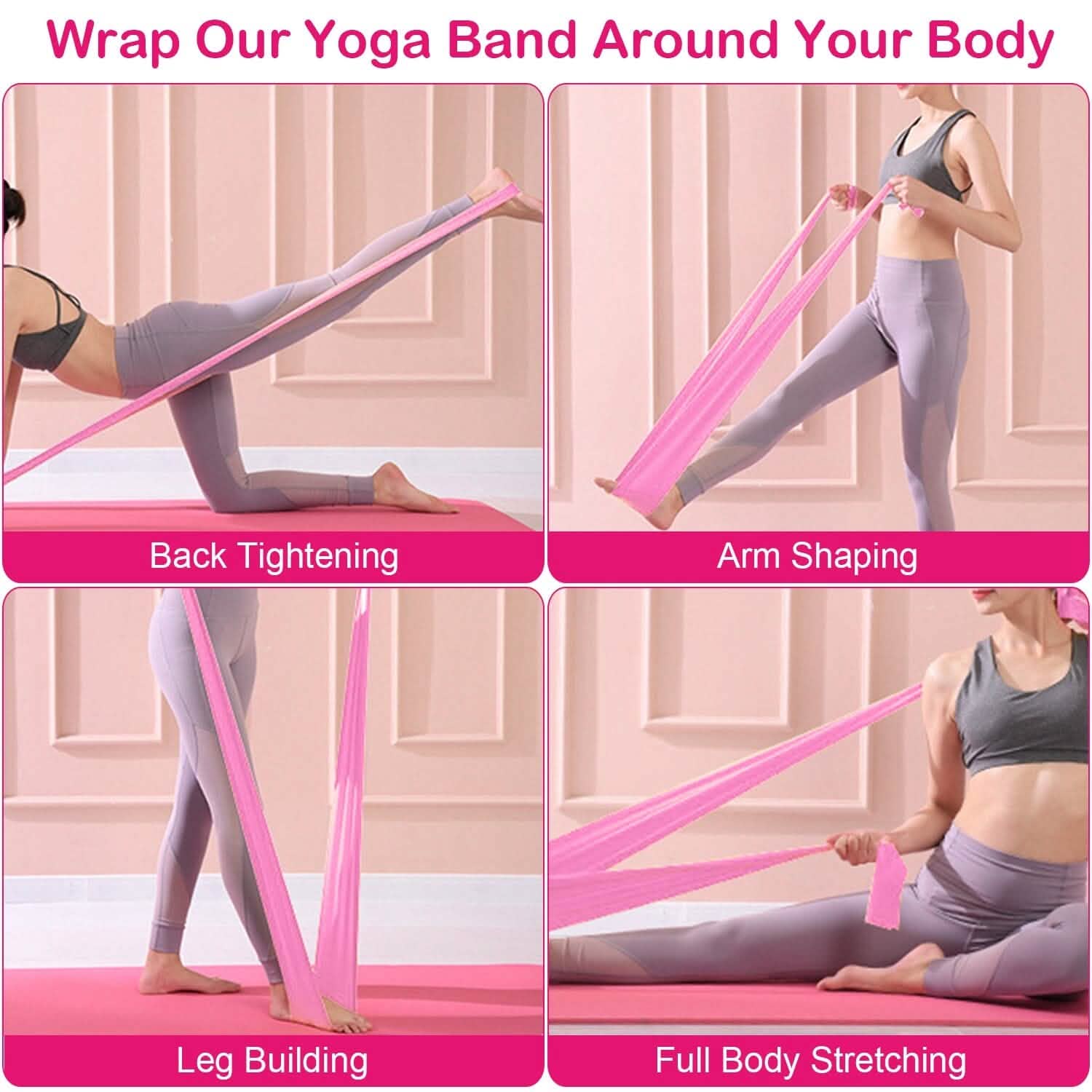 Yoga Resistance Band 3 Sets Non-Toxic Skin-Friendly Fitness & Exercise - Tophatter Daily Deals