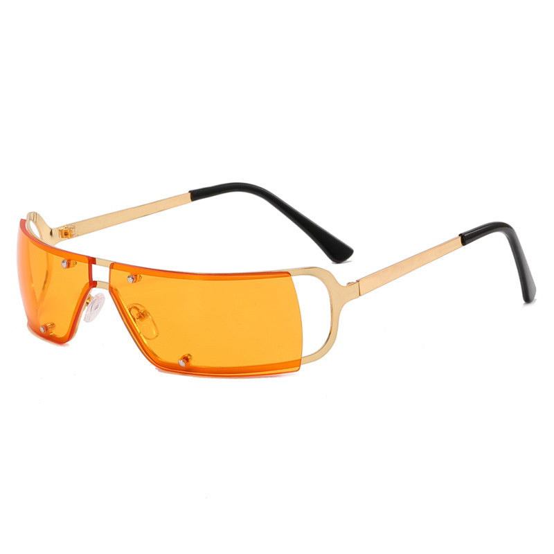 Young Girl Sunglasses Men Cyberpunk Shadow Eyeglasses Gold Yellow Sunglasses - Tophatter Daily Deals