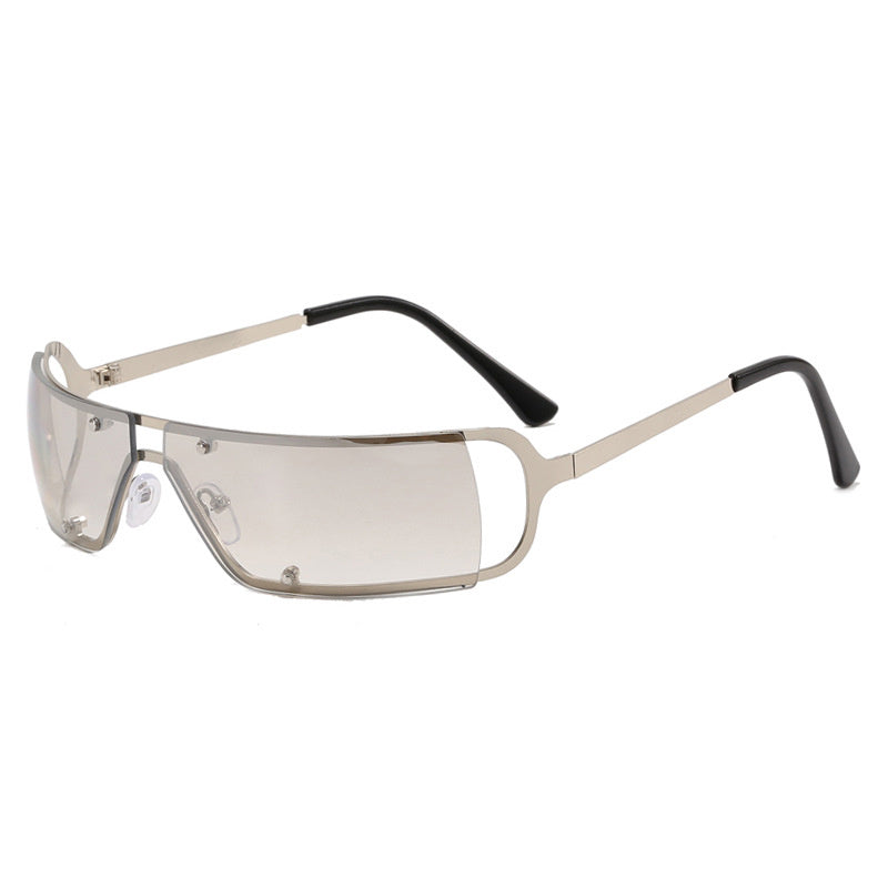 Young Girl Sunglasses Men Cyberpunk Shadow Eyeglasses Gradient Silver Sunglasses - Tophatter Daily Deals