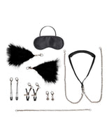 Lux Fetish 12-Piece Interchangeable Collar and Nipple Clips Set (Black) – Fetish Accessories > Sex Toys > Nipple Clips - Tophatter Daily Deals