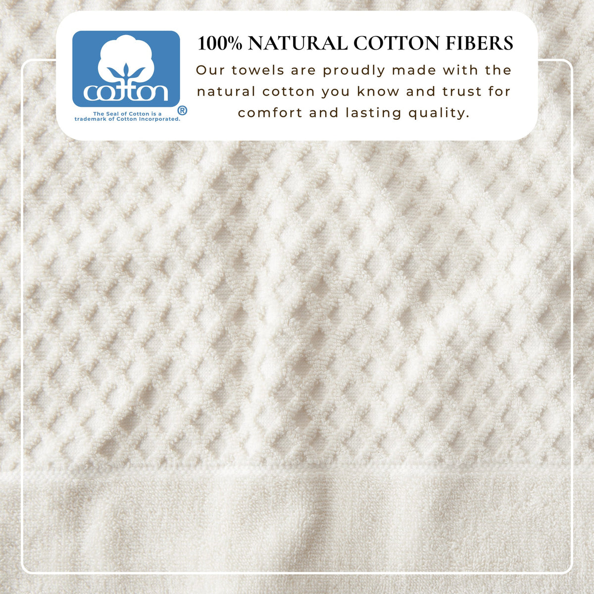Cotton Diamond Waffle Weave Bath Towel Set - Grayson Collection Bath - Tophatter Daily Deals