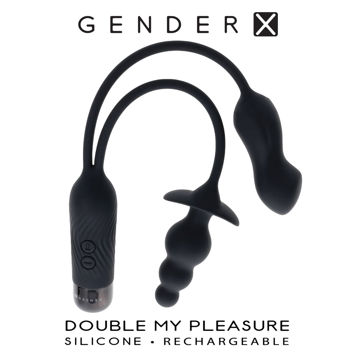 Gender X Double My Pleasure – Rechargeable Dual Motor Vibrator > Vibrators > Unconventional - Tophatter Daily Deals