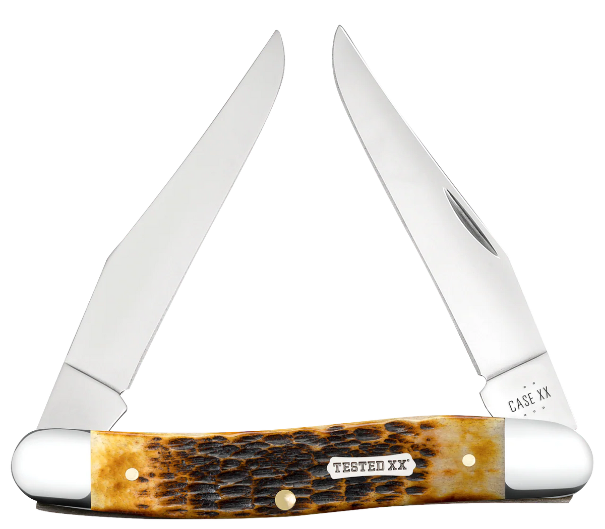 Case XX CS Muskrat - Jigged Burnt Amber Bone - 51395 Folding Knives - Tophatter Daily Deals