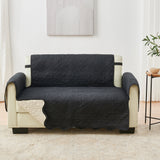 Medallion Solid Furniture Protector - Elenor Collection Loveseat Black Taupe Furniture & Decor - Tophatter Daily Deals