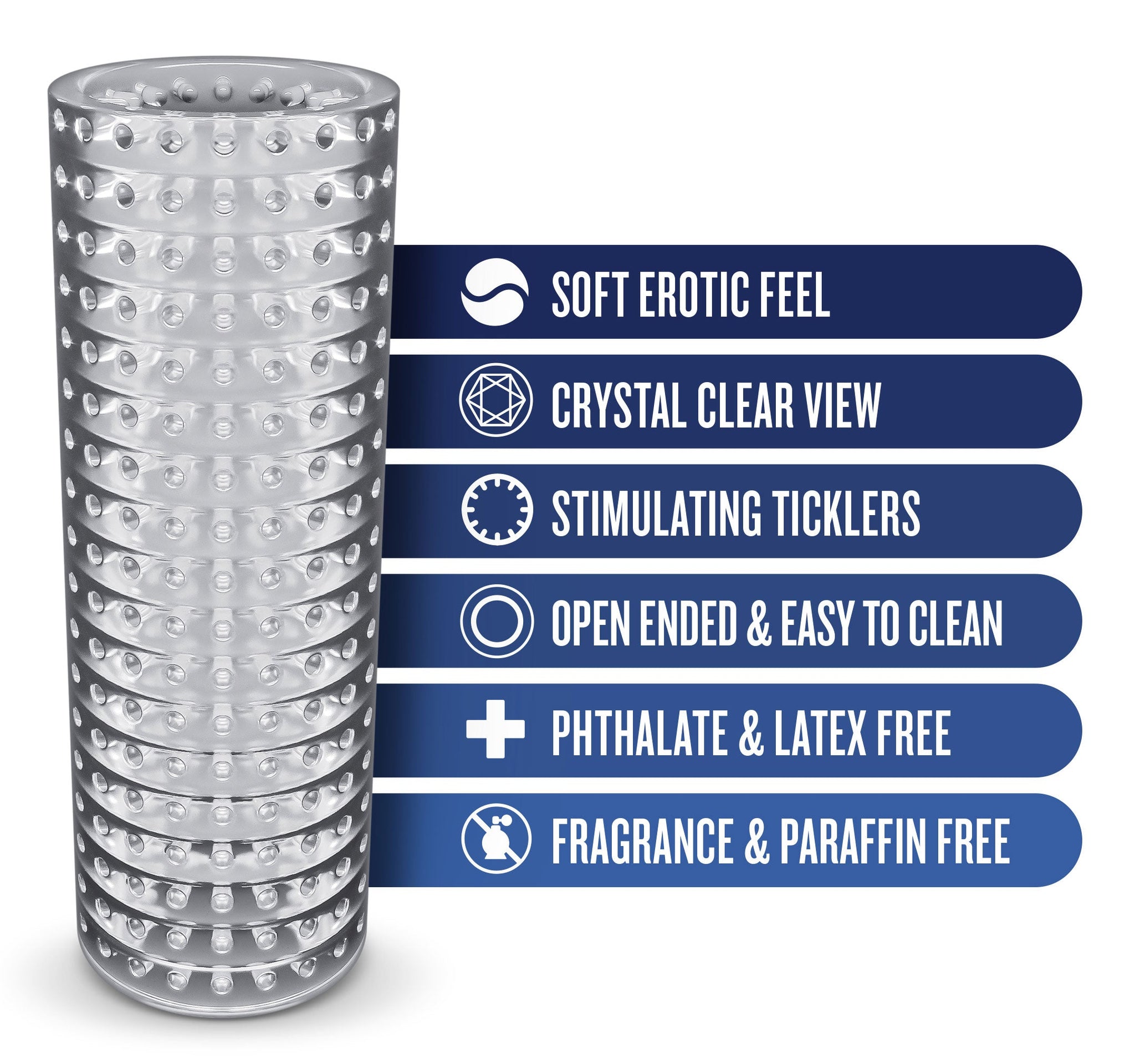 Rize Clear Stimulating Masturbation Sleeve > Sex Toys For Men > Masturbators > Manual - Tophatter Daily Deals