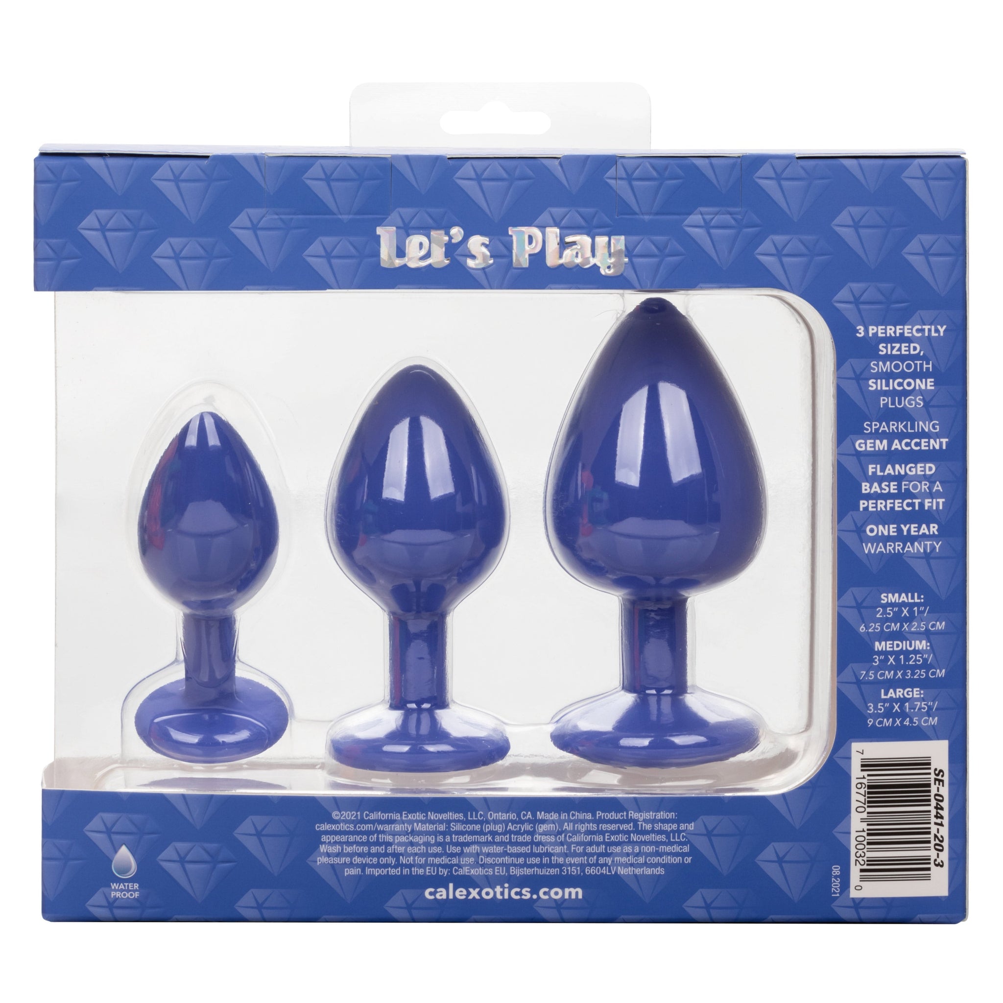 Cheeky Gems – Anal Training Kit with Three Graduated Anal Plugs > Anal Range > Butt Plug Kits - Tophatter Daily Deals