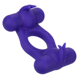 Silicone Triple Orgasm Enhancer in Purple with 12 Vibration Functions and Dual Independent Motors > Cock Ring > Vibrating - Tophatter Daily Deals