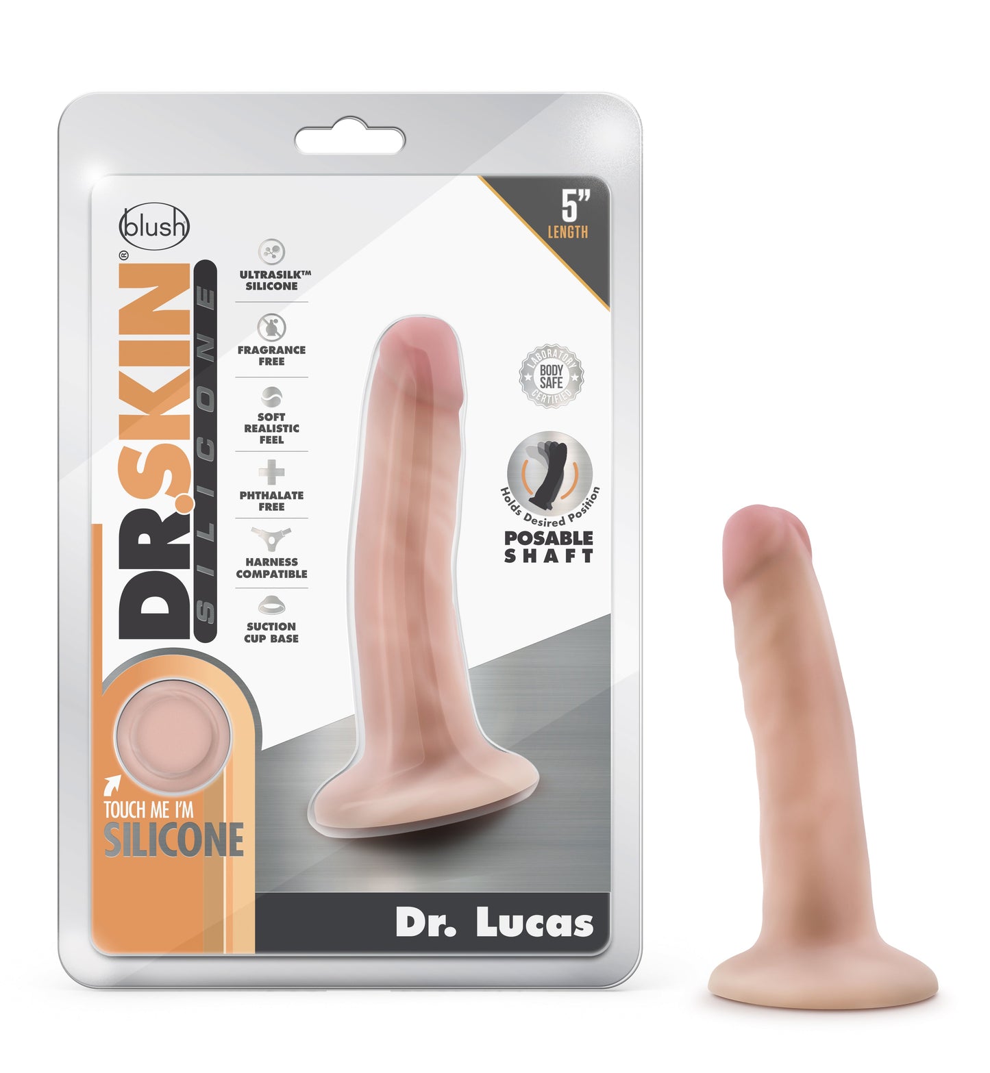 Dr. Skin Dr. Lucas – 14cm Realistic Silicone Dildo with Suction Cup > Dildos > Slim Dildos - Tophatter Daily Deals